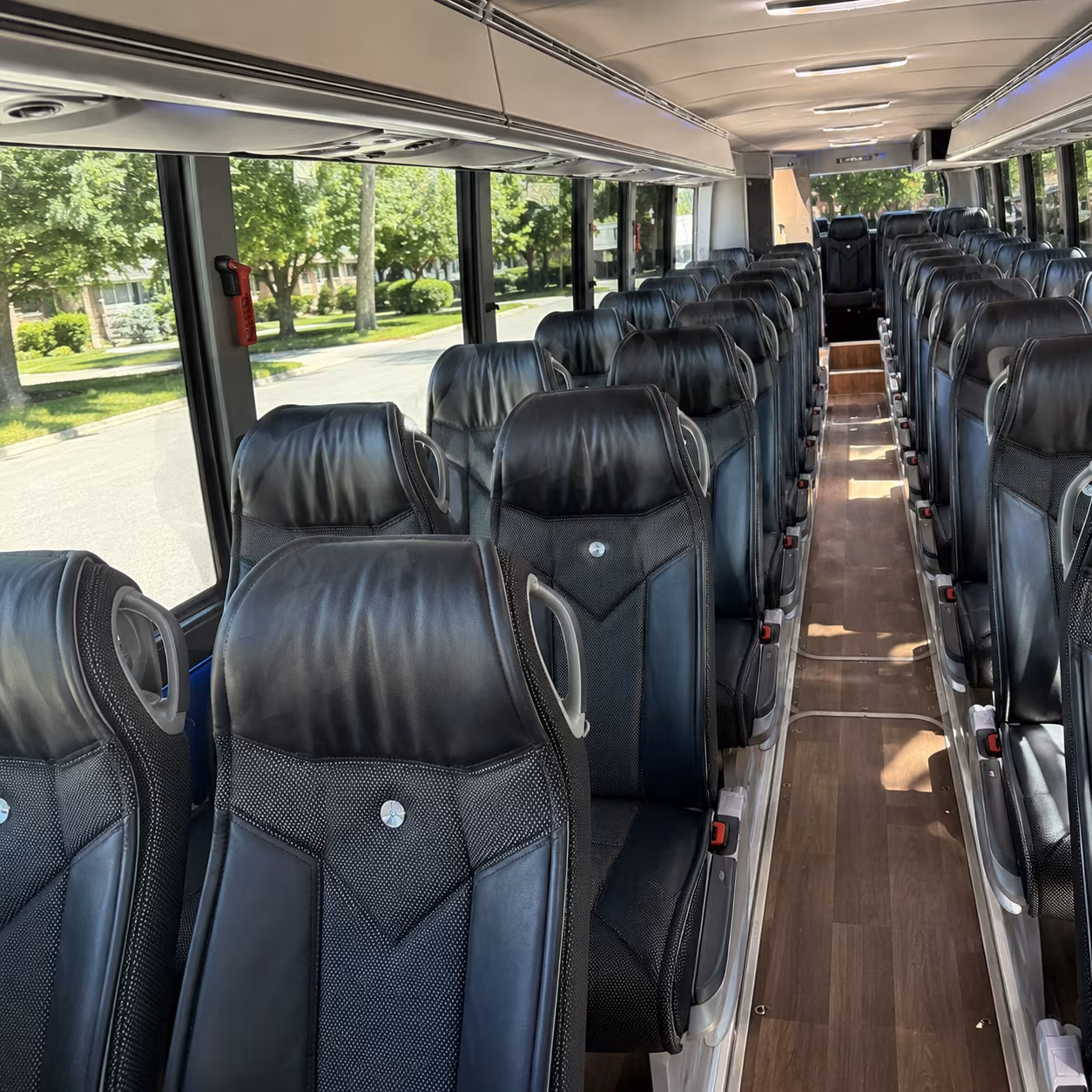 frederick 40 passenger charter bus inside