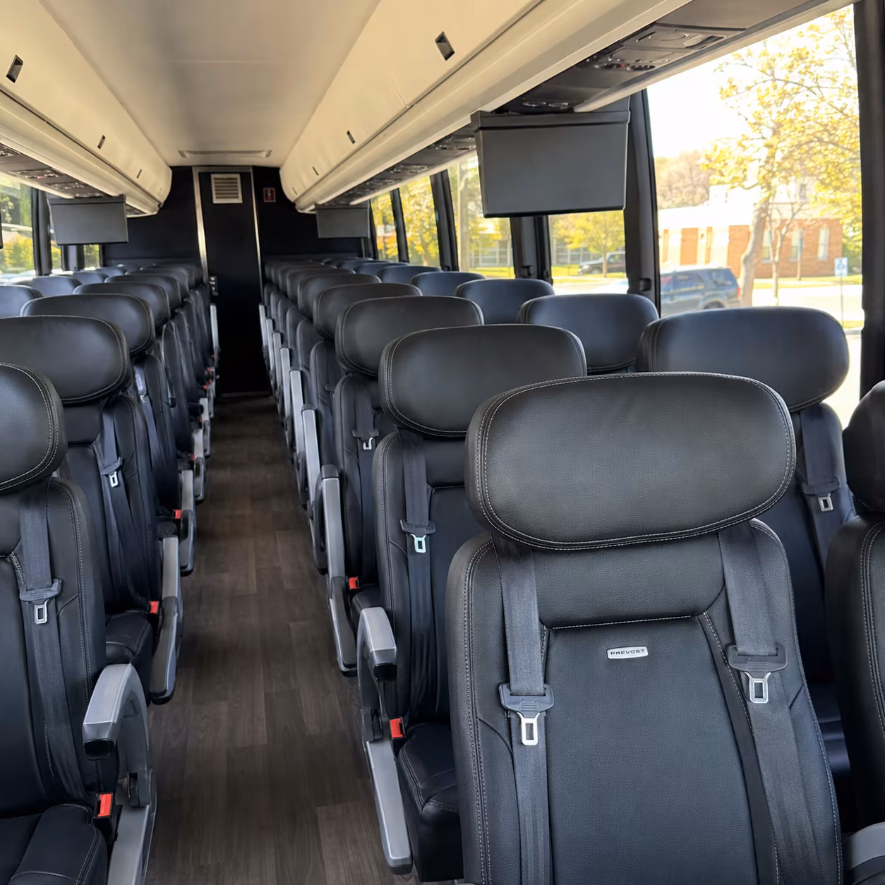 frederick 45 passenger charter bus inside