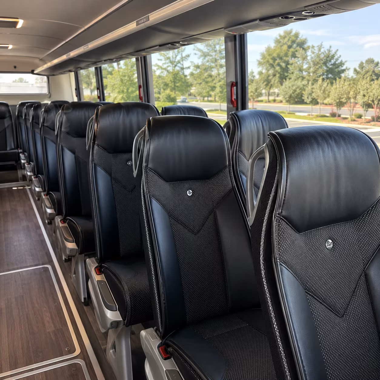 frederick 45 passenger charter bus interior