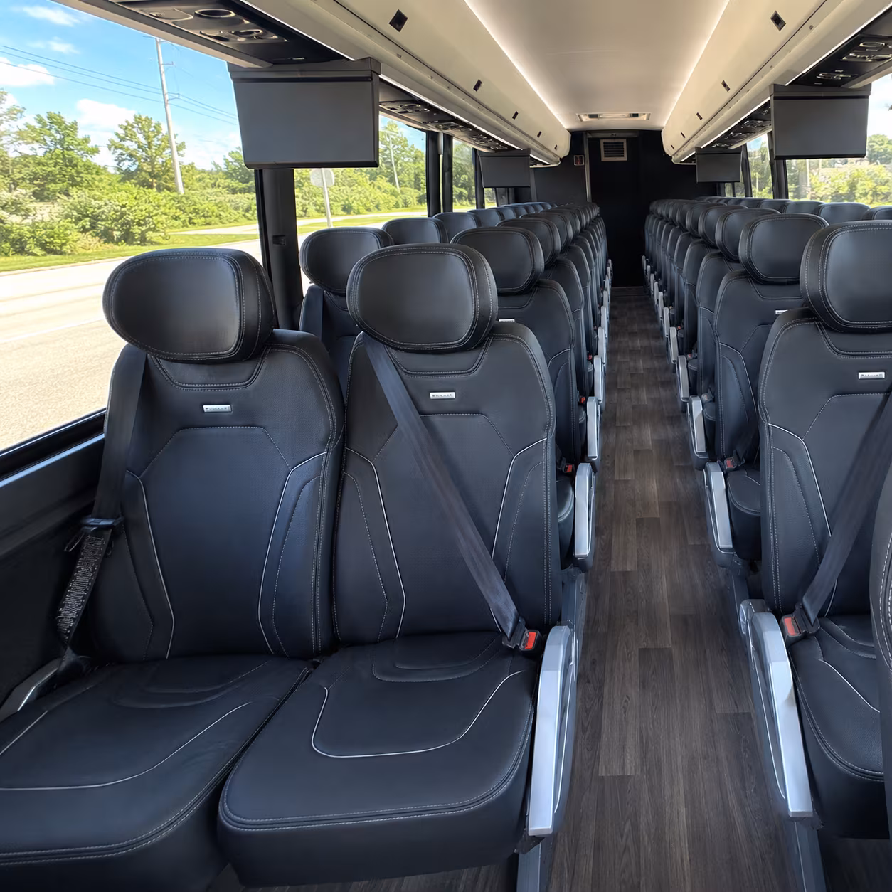 frederick 47 passenger charter bus inside