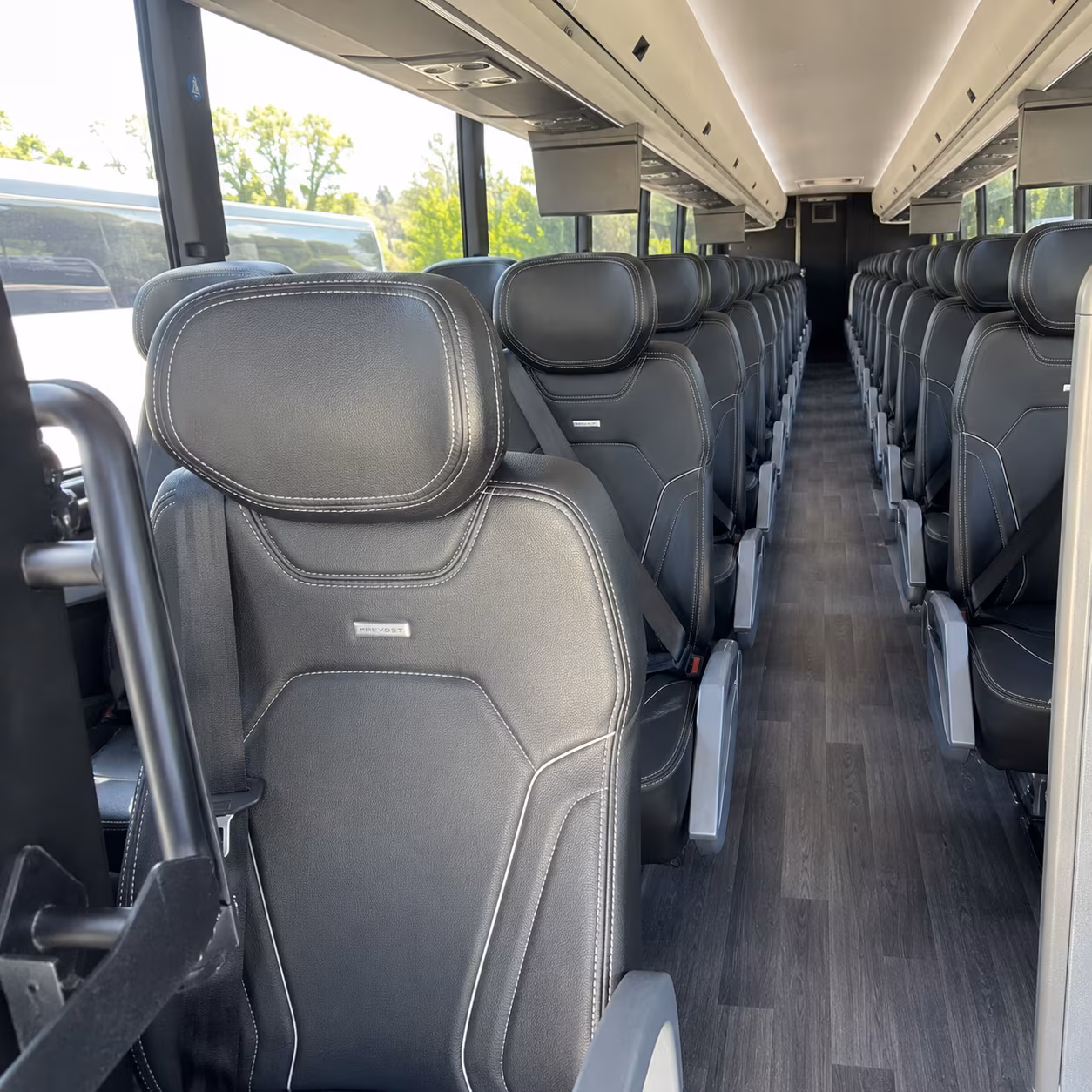 frederick 47 passenger charter bus interior