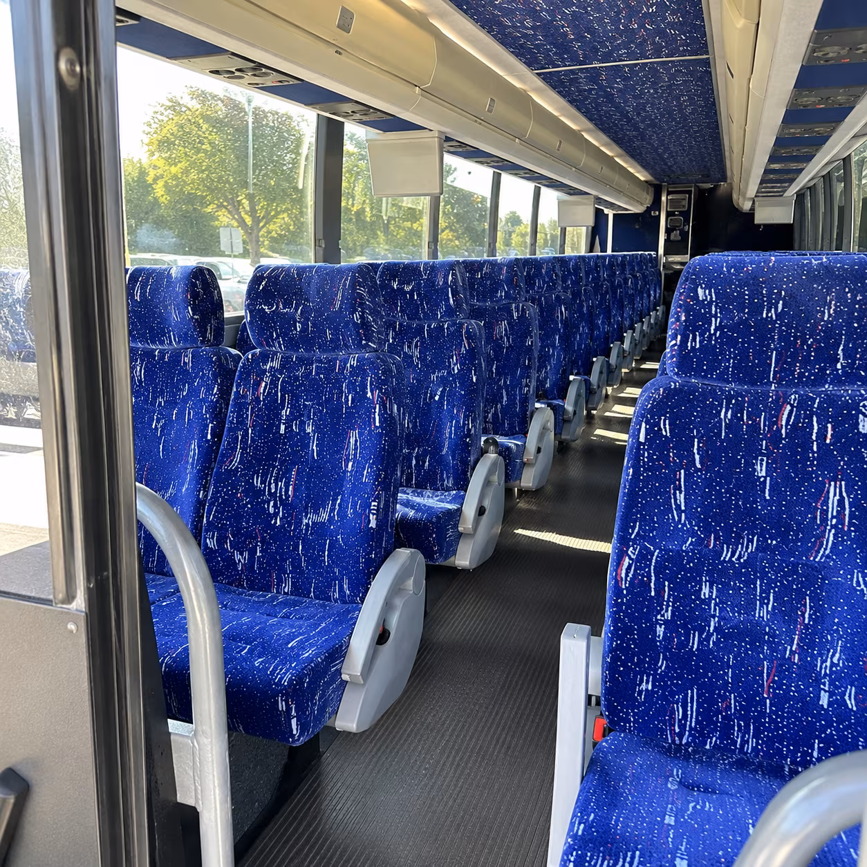 frederick 50 passenger charter bus inside