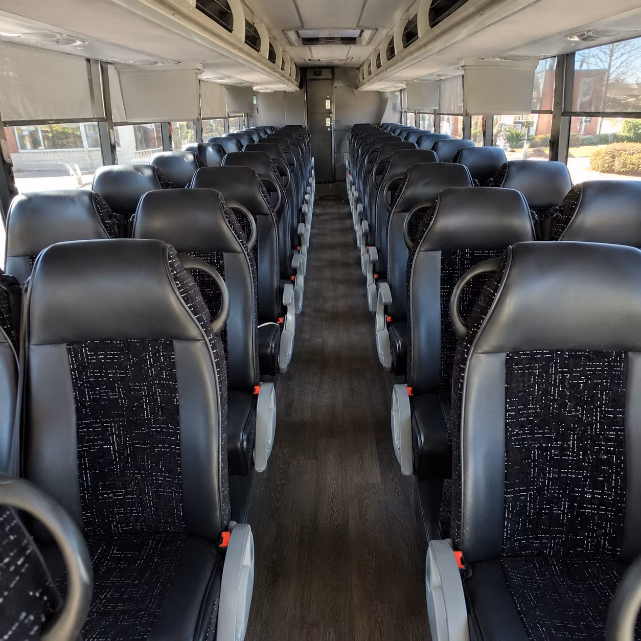 frederick 54 passenger charter bus inside